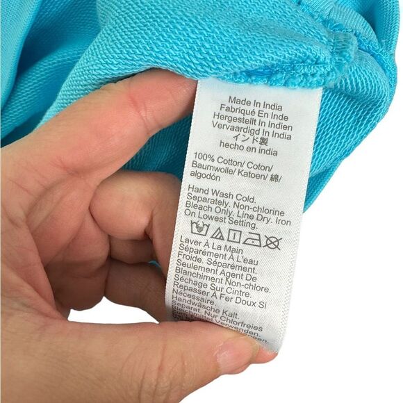 J crew dip dye blue green lightweight sweatshirt size small - Picture 3 of 8